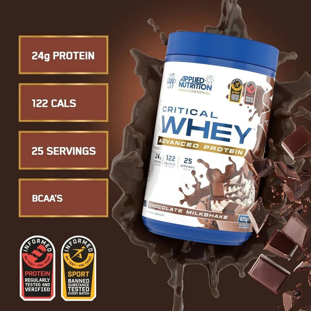 Applied Nutrition Critical Whey Advanced Protein Chocolate Milkshake Flavor