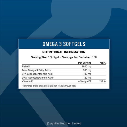 Applied Nutrition Omega-3 1000mg, 100 Ct