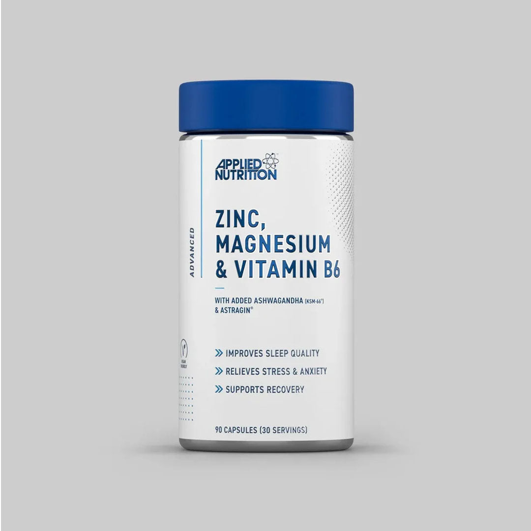 Applied Nutrition ZMA Zinc Magnesium Vitamin B6 Capsules With Ashwagandha, 90 Ct