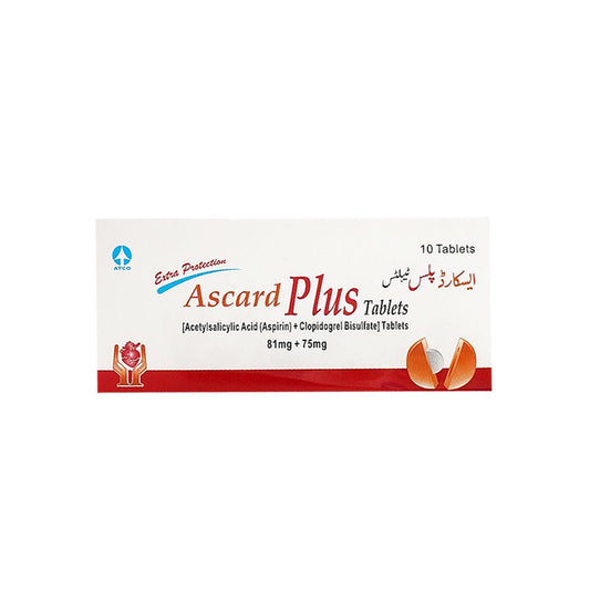 Ascard Plus Tablets 81mg/75mg, 10 Ct - ATCO