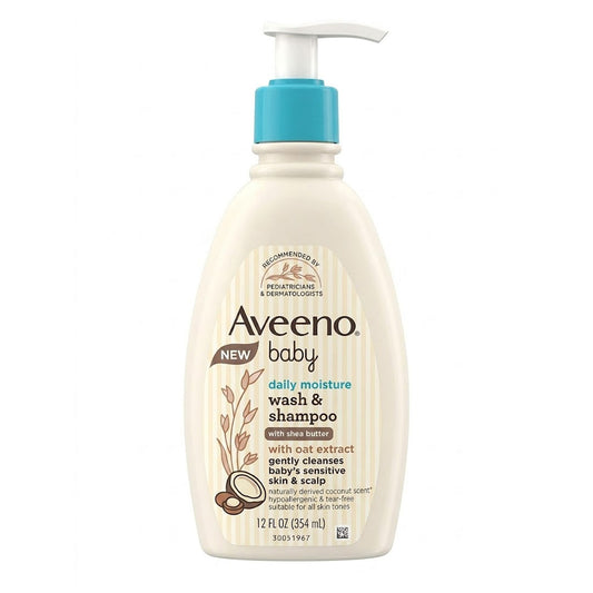 Aveeno Baby Daily Moisture Wash & Shampoo, 354 ml