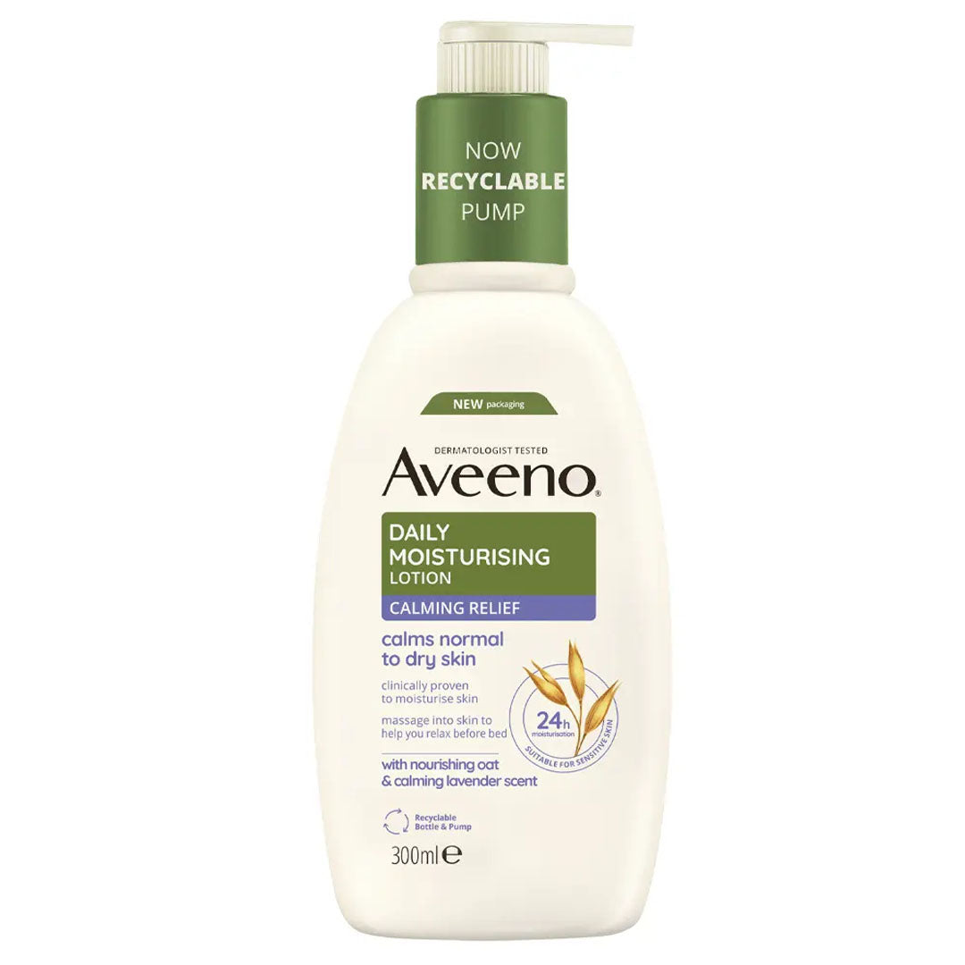 Aveeno Daily Moisturising Calming Relief With Nourishing Oat & Calming Lavender Scent Lotion, 300ml