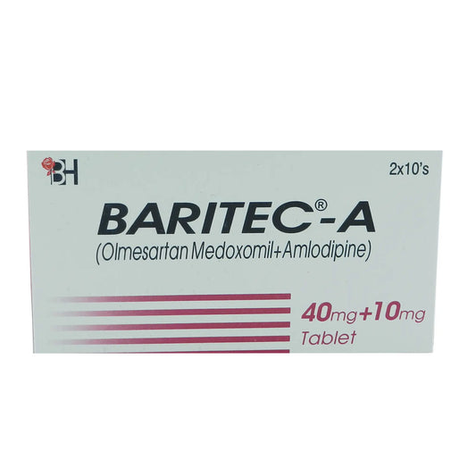 Baritec-A (Olmesartan+Amlodipine) 40mg+10mg, 20 Ct - Barrett Hodgson