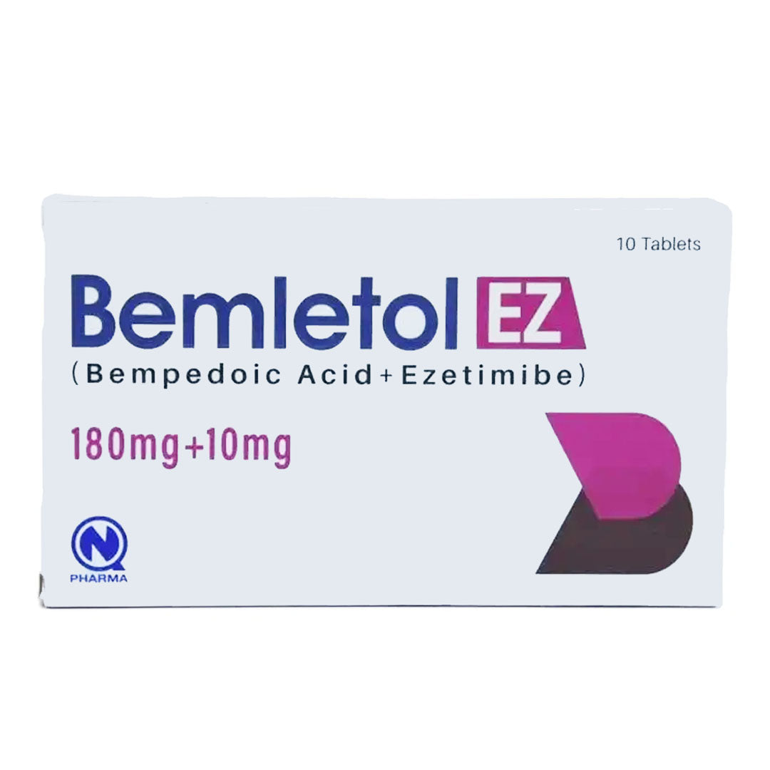 Bemletol-EZ (Bempedoic Acid + Ezetimibe) 180mg+10mg, 10 Ct - Nabiqasim