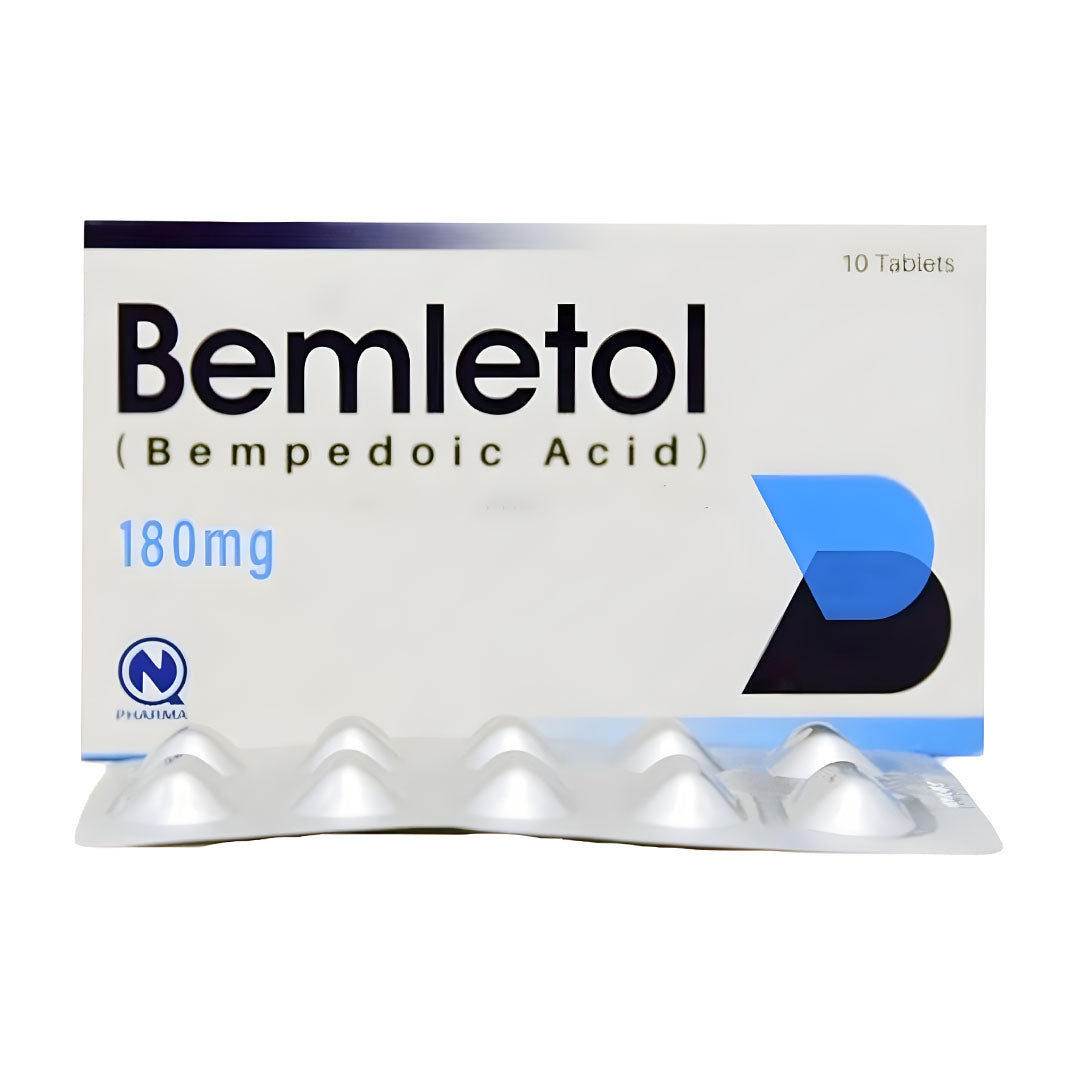 Bemletol (Bempedoic Acid) 180mg, 10 Ct - Nabiqasim