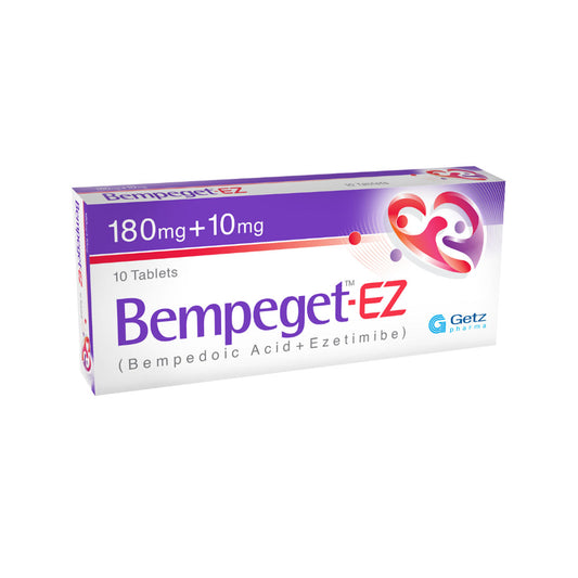 Bempeget-Ez (Bempedoic Acid+Ezetimibe) 180mg+10mg, 10 Ct - Getz Pharma