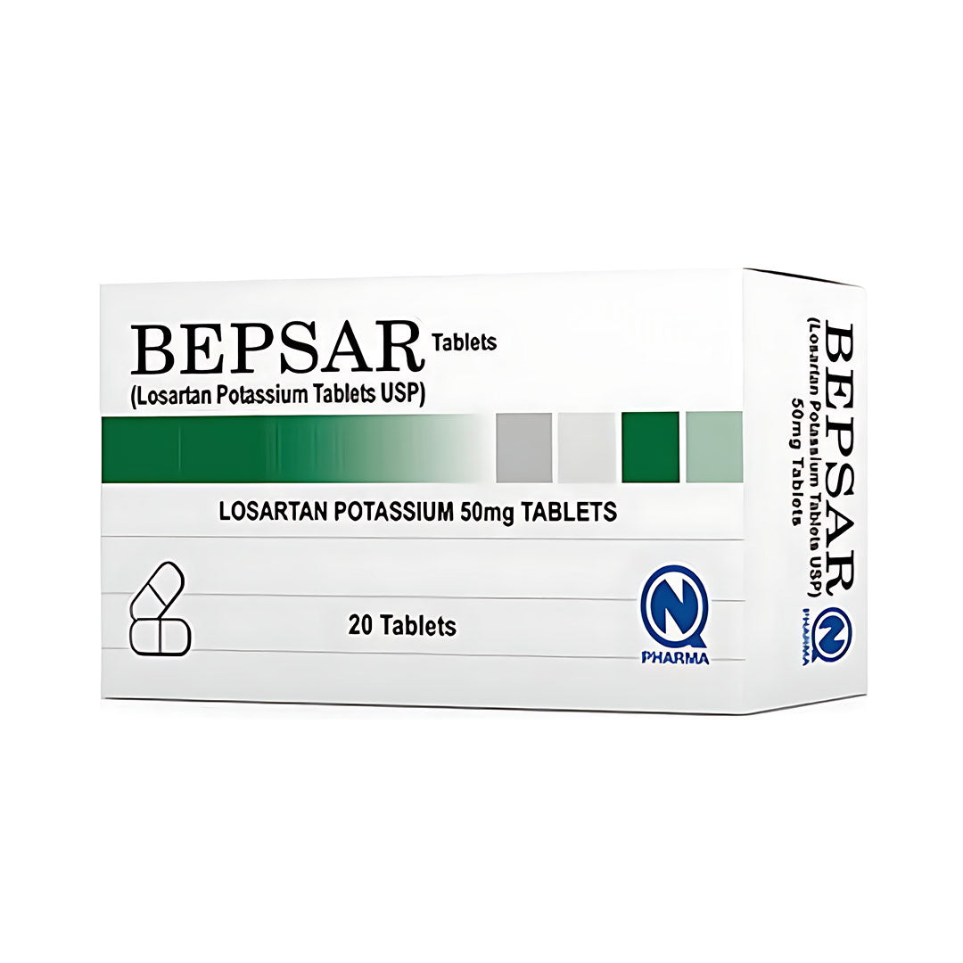 Bepsar (Losartan Potassium) 50 mg, 20 Ct - Nabiqasim