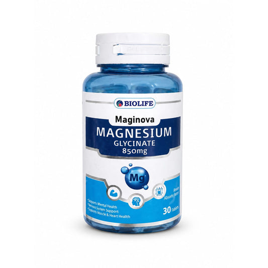 Bio Life Maginova Magnesium Glycinate 850mg, 30 Ct