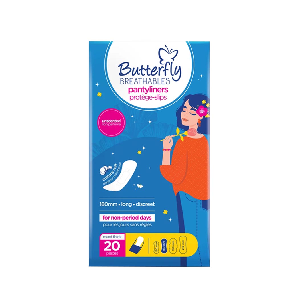 Butterfly Breathable Panty Liners Maxi Thick_Long_20Ct