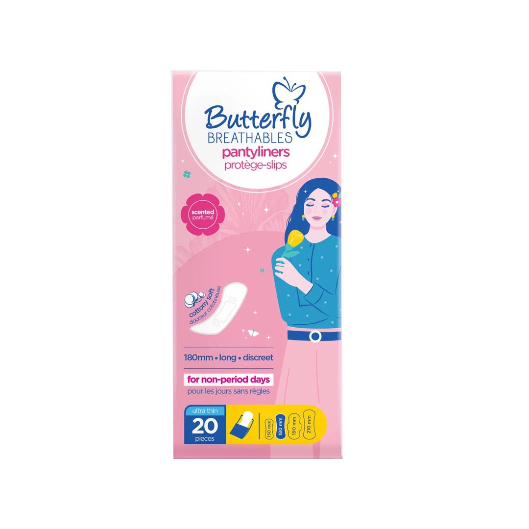 Butterfly Breathable Panty Liners Ultra Thin_Long_20Ct