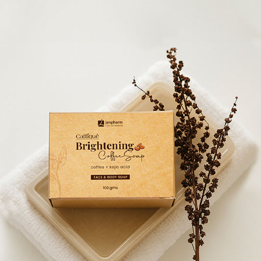 Jenpharm Caffique Brightening Coffee Soap (Coffee + Kojic Acid), 100g