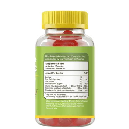 Gumvits Calcium & Vitamin D3 Gummies, 60 Ct