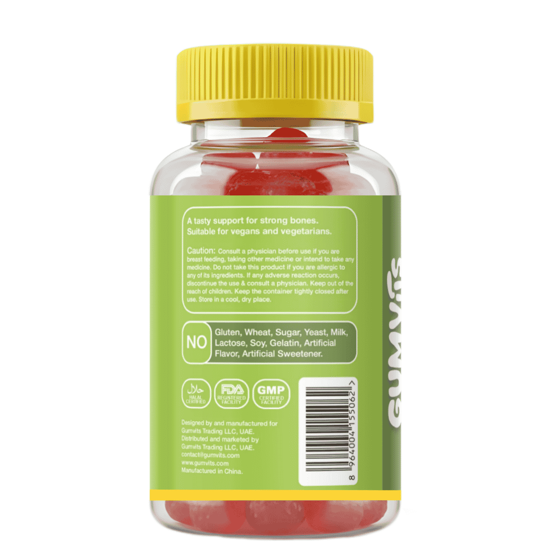 Gumvits Calcium & Vitamin D3 Gummies, 60 Ct
