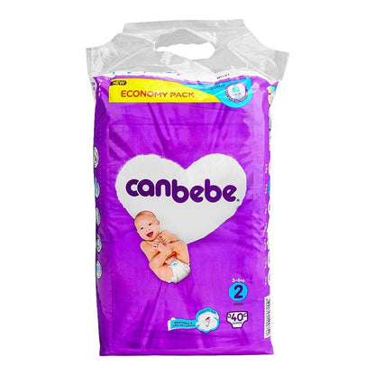 Canbebe Comfort Dry Diapers Size 2 (Mini), 40 Ct