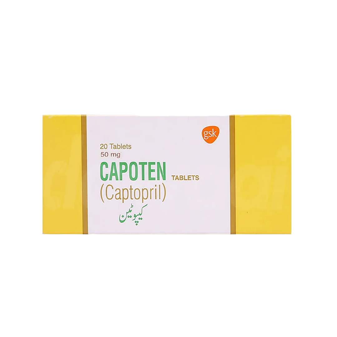 Capoten (Captopril) 50mg, 20 Ct by GSK Online in Pakistan | Medicine ...