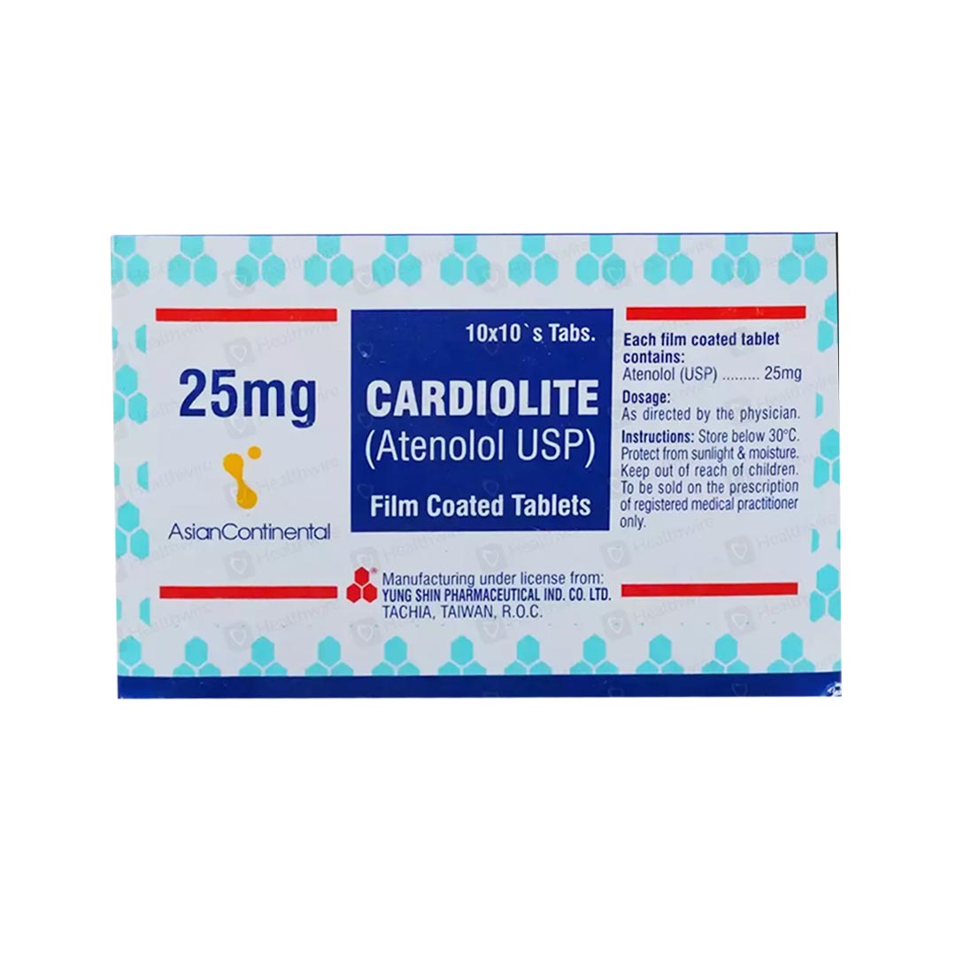 Cardiolite Tablets 25mg_100 Ct-Asian Pharma