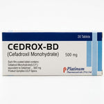 Cedrox-BD (Cefadroxil) 500mg, 20 Ct - Platinum Pharmaceuticals