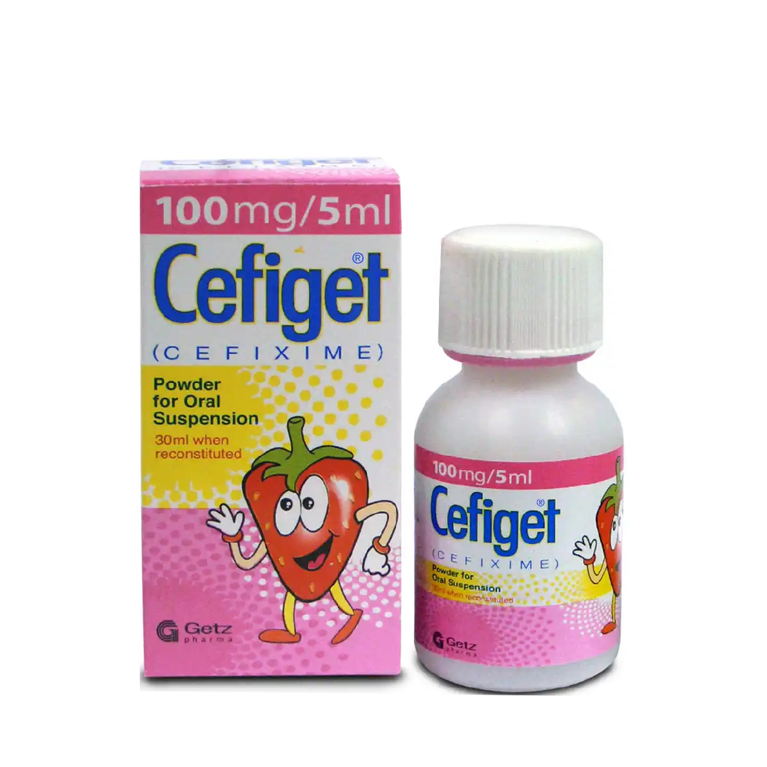 Cap Cefiget Color Cefiget (Cefixime) Oral Suspension 100mg/5ml by Getz Pharma Online in ...