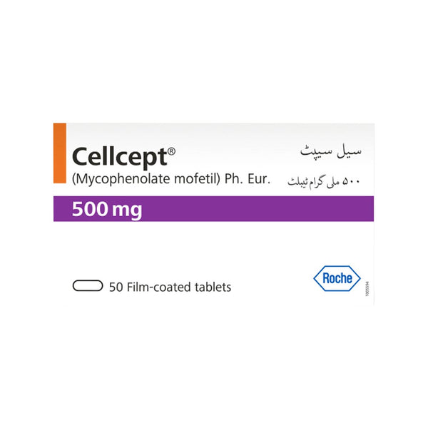 Cellcept Tablets 500mg, 50 Ct - Roche