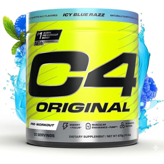 Cellucor C4 Original Pre-workout (Icy Blue Razz), 50 Servings