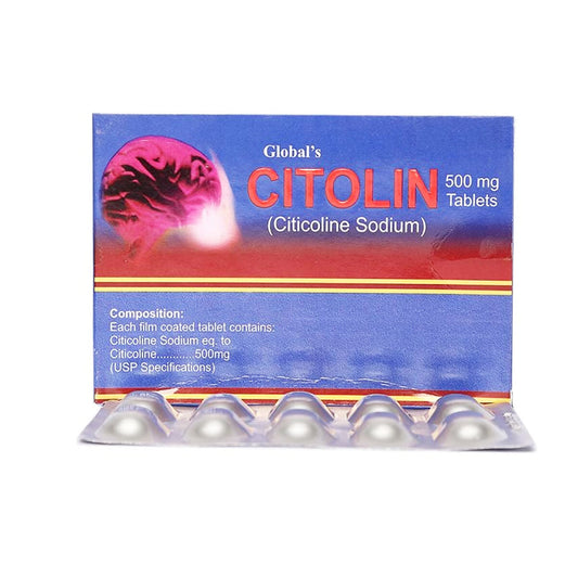 Citolin (Citicoline) Tablets 500mg, 12 Ct - Global Pharma