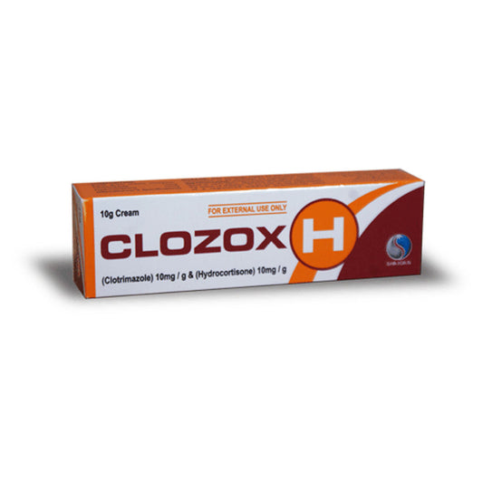 Clozox H (Clotrimazole+Hydrocortisone) Cream, 10 g - Shaigan Pharma