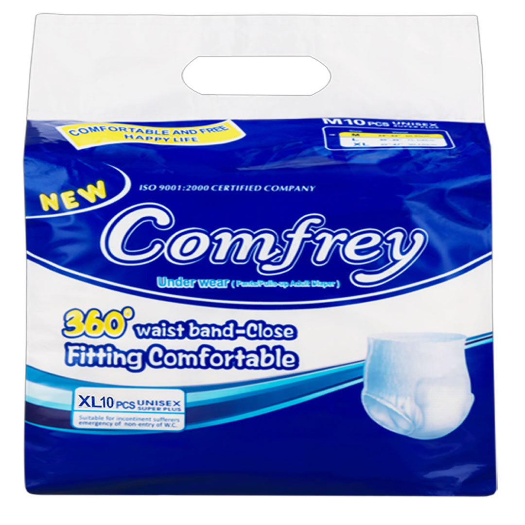 Comfrey Adult Pull Up Diaper Pants (Extra Large), 10 Ct