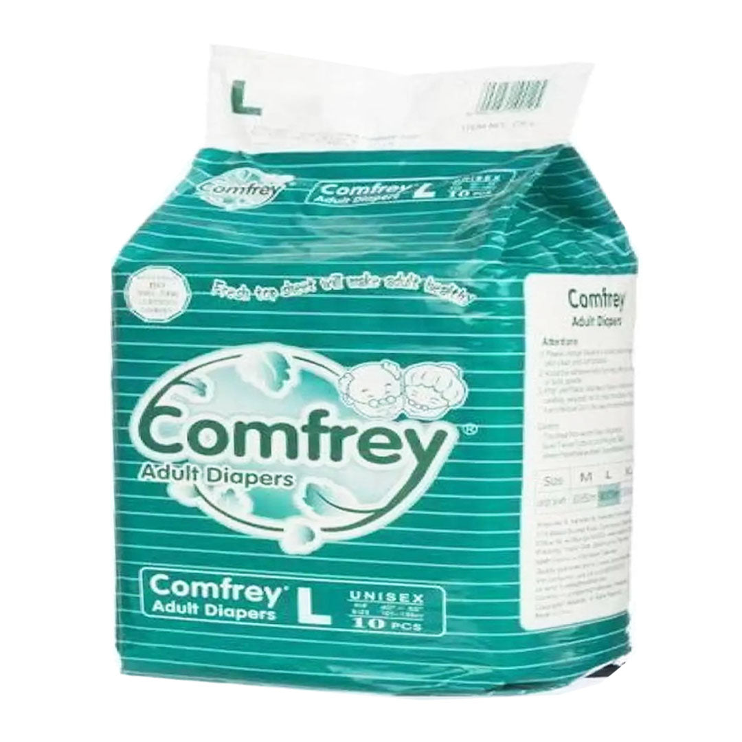 Comfrey Adult Diapers Large, 10Ct