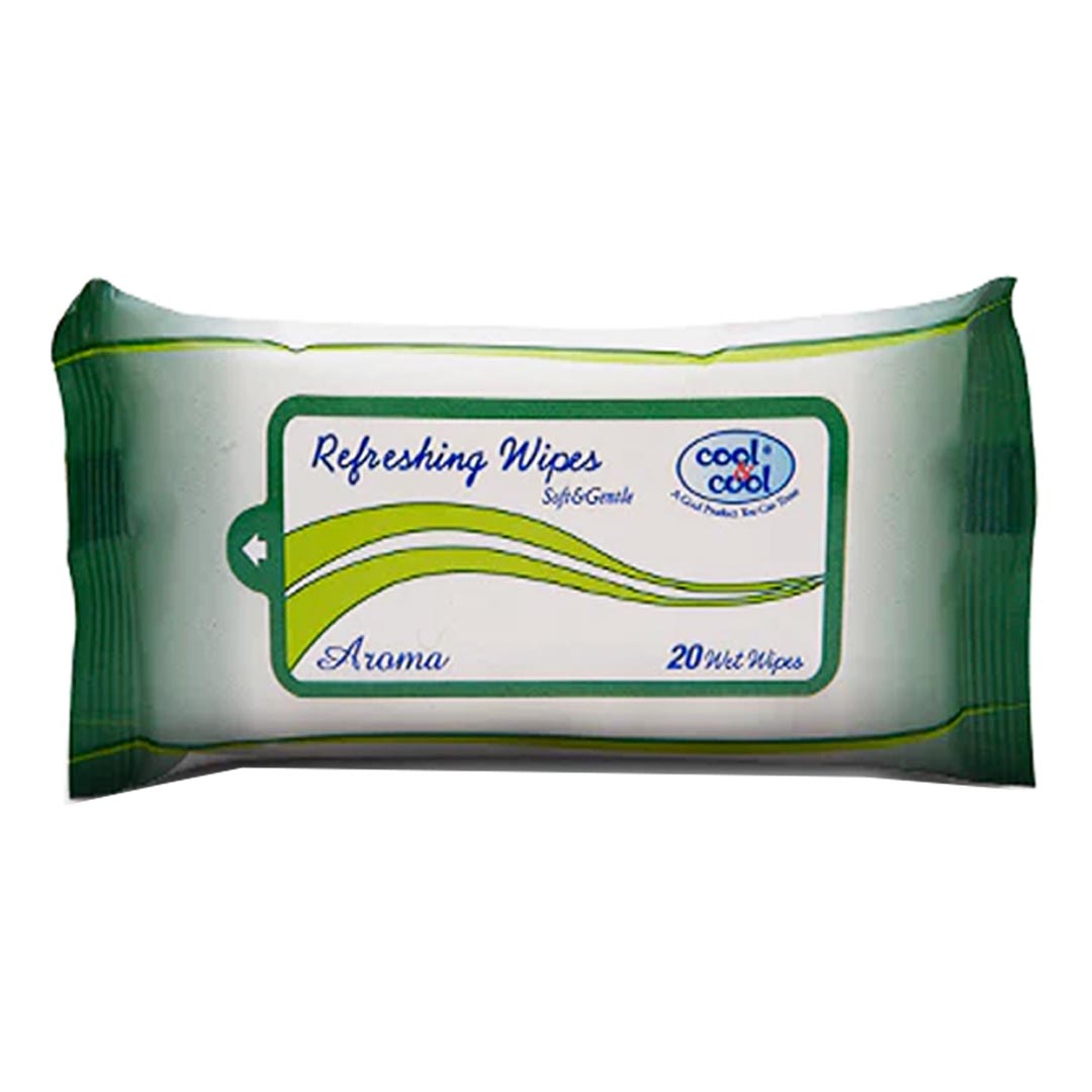 Cool & Cool Refreshing Soft and Gentle Wipes, 20 Ct