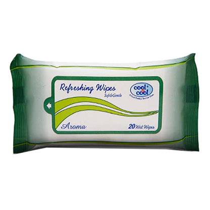 Cool & Cool Refreshing Soft and Gentle Wipes, 20 Ct