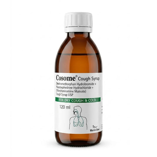 Cosome Syrup for Dry Cough & Cold, 120 ml - Martin Dow