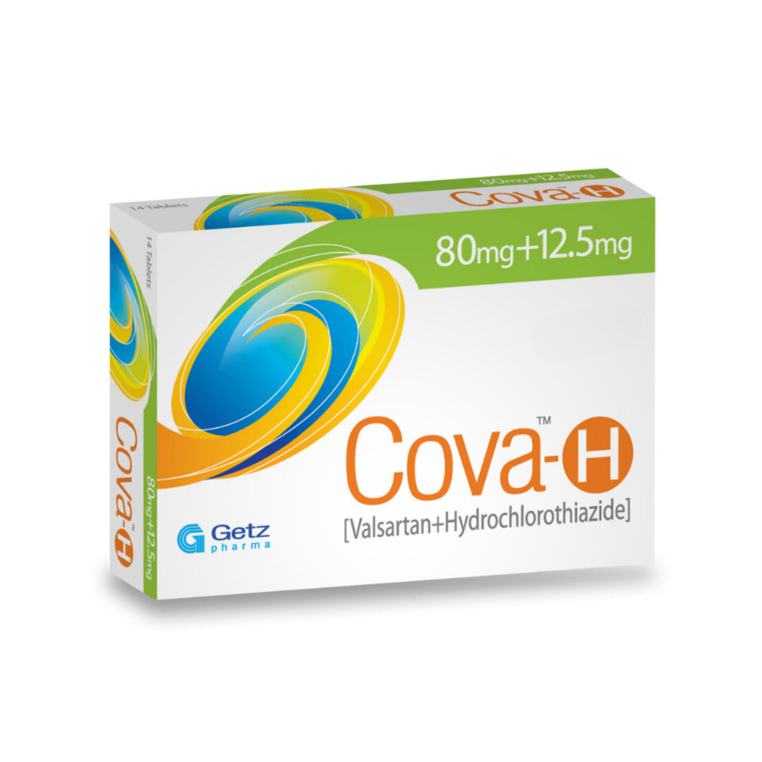 Cova H (Valsartan+Hydrochlorothiazide) 80mg+12.5mg, 28 Ct - Getz Pharma