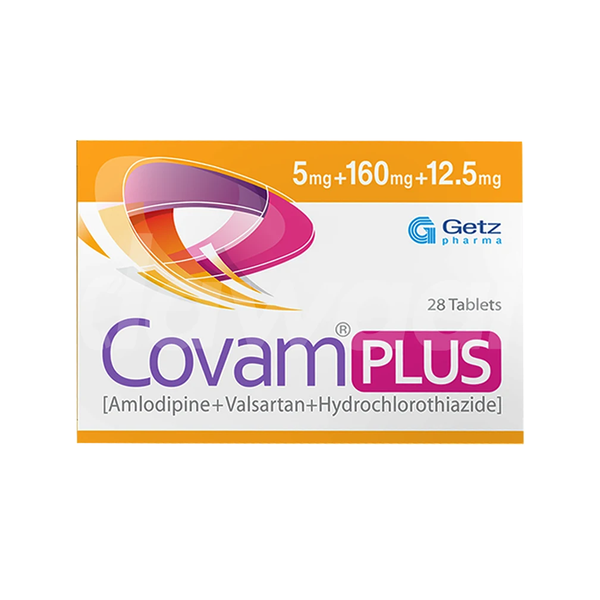 Covam Plus Tablet 5/160/12.5mg, 28 Ct - Getz Pharma