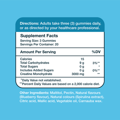 Gumvits Creatine 3000mg Gummies, 60 Ct