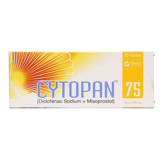 Cytopan (Diclofenac+Misoprostol) 75mg+200mcg, 20 Ct - Getz Pharma