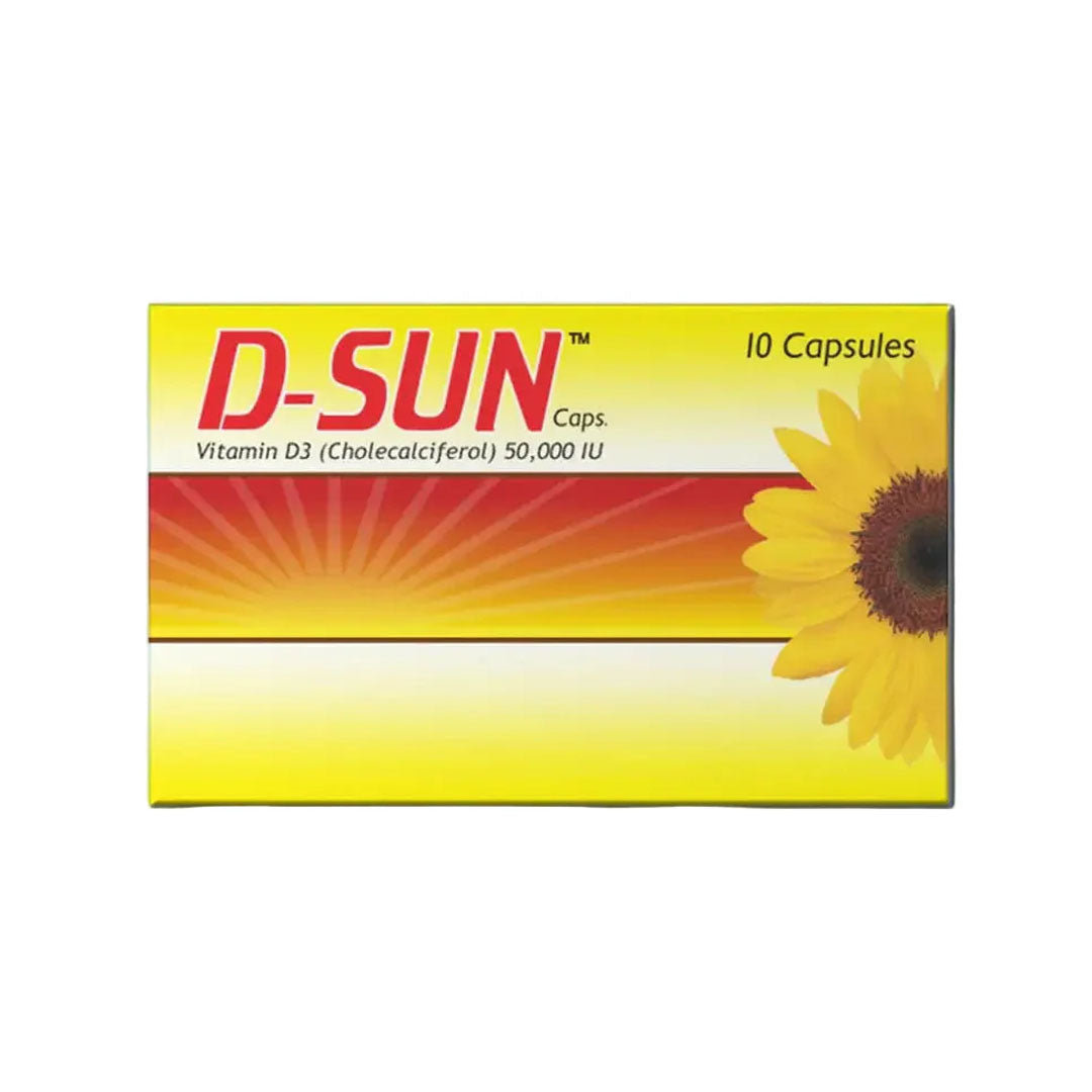 D-Sun Vitamin D3 Capsules 50,000 IU, 10 Ct - Neuvic Pharma