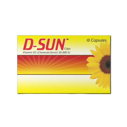 D-Sun Vitamin D3 Capsules 50,000 IU, 10 Ct - Neuvic Pharma