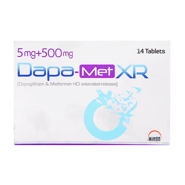 Dapa-Met XR Tablet 5mg+500mg, 14 Ct - Hilton