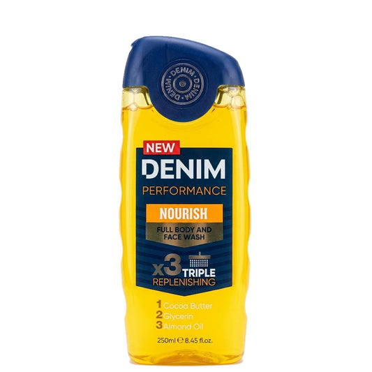 Denim Performance Nourish Body & Face Wash Triple Refreshing, 250 ml
