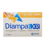 Diampa LXR (Empagliflozin+Linagliptin+Metformin) 5mg+2.5mg+1000mg, 14 Ct - Getz Pharma