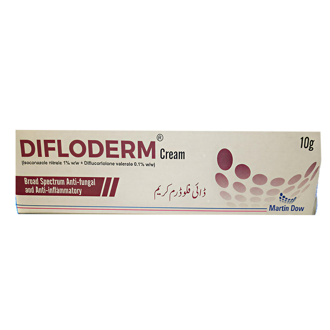 Difloderm (Isoconazole+Diflucortolone) Cream, 10g - Martin Down