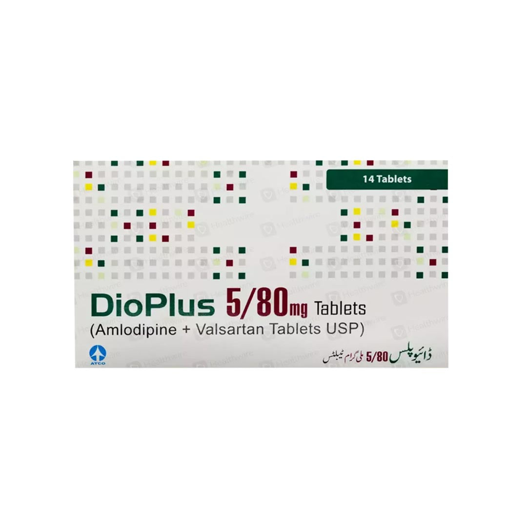 ATCO DioPlus (Amlodipine/Valsartan) 5/80mg, 14 Ct Online in Pakistan ...