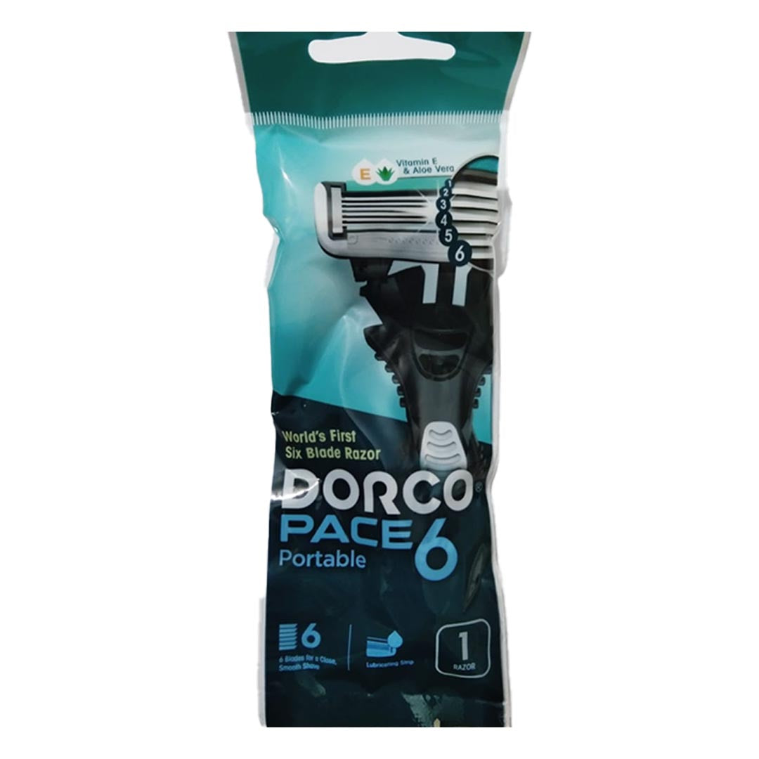 Dorco Pace 6 Portable Razor for Men, 1 Ct