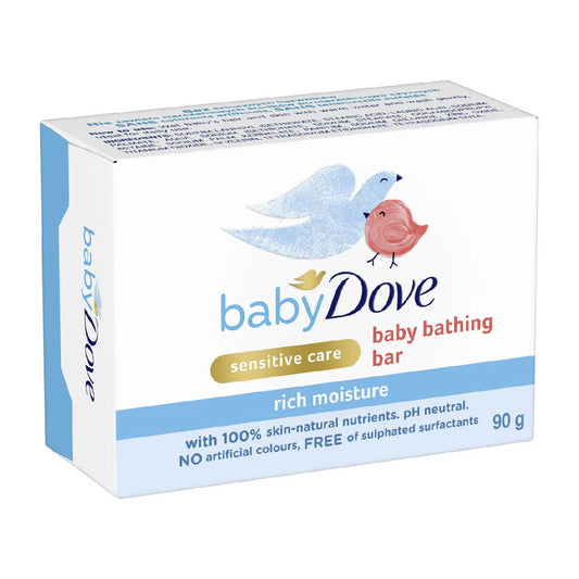 Dove Baby Sensitive Care Rich Moisture Bathing Bar, 90g