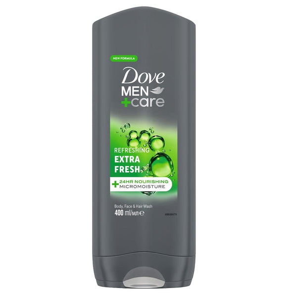 Dove Men + Care Refreshing Extra Fresh Body Face & Hair Wash, 400ml