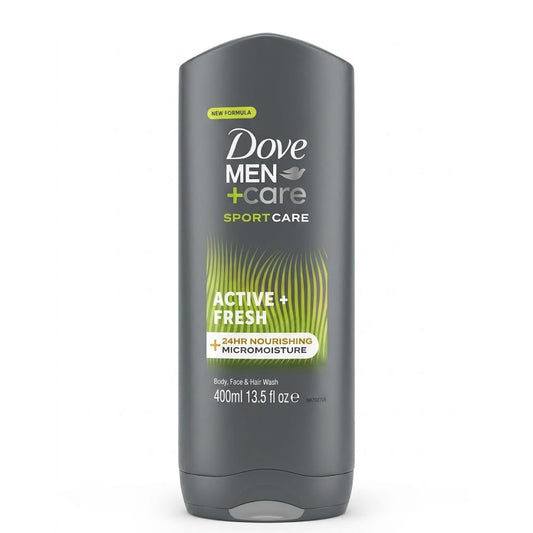 Dove Men + Care Sport Care Active + Fresh Body, Face & Hair Wash, 400 ml