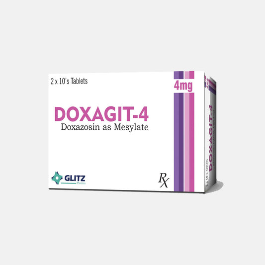 Doxagit-4 (Doxazosin) 4mg, 20 Ct - Glitz Pharma