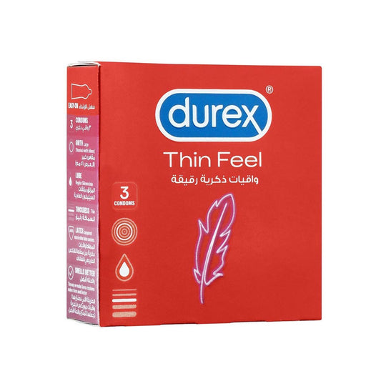 Durex Feel Thin Condoms, 3 Ct