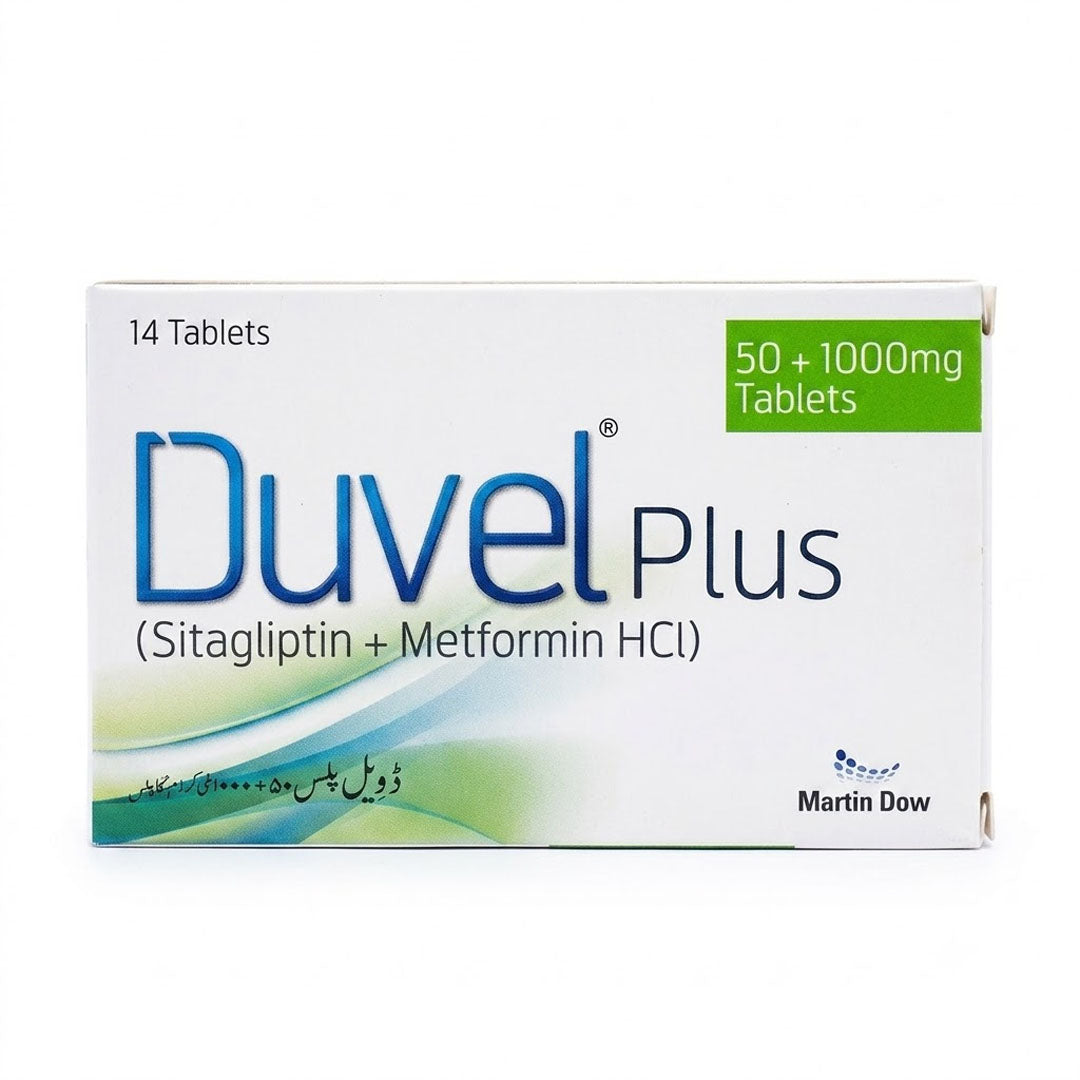Duvel Plus (Sitagliptin+Metformin) 50mg+1000mg, 14 Ct - Martin Dow