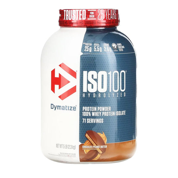 Dymatize ISO100 Hydrolyzed 100% Whey Protein Isolate (Chocolate Peanut Butter), 5 Lbs